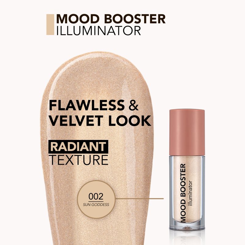 flormar Mood Booster Illuminator cream highlighter with applicator shade 002 Sun Goddess 4 ml