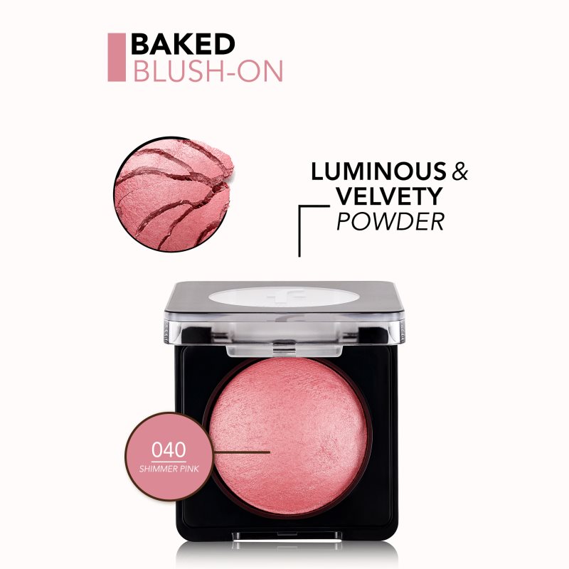 Flormar Blush-On Baked Blush Illuminateur Teinte 040 Shimmer Pink 4 G