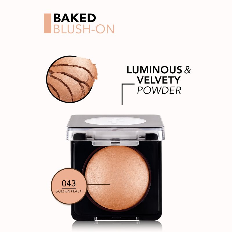 flormar Blush-On Baked colorete iluminador tono 043 Golden Peach 4 g