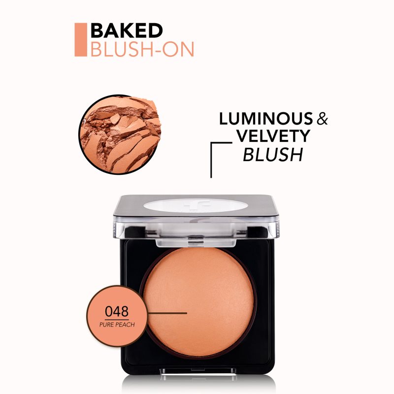 flormar Blush-On Baked illuminating blusher shade 048 Pure Peach 4 g