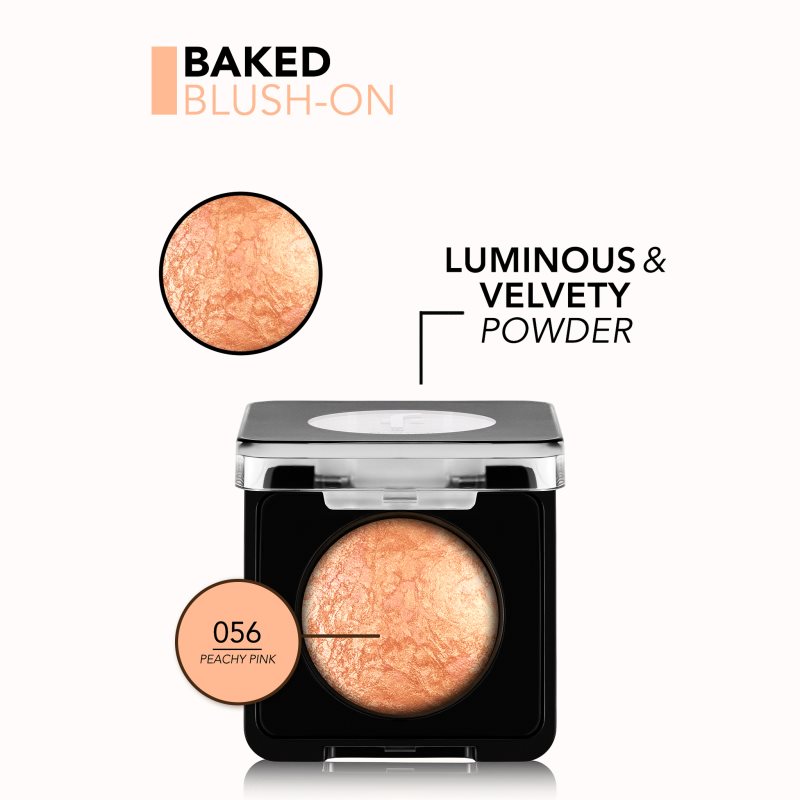 flormar Blush-On Baked Rouge für strahlende Haut Farbton 056 Peachy Pink 4 g