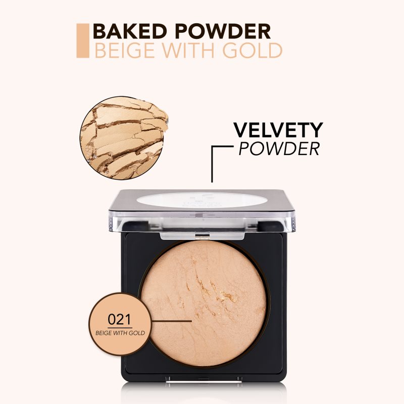 Flormar Baked Powder запечений хайлайтер відтінок 021 Beige With Gold 9 гр