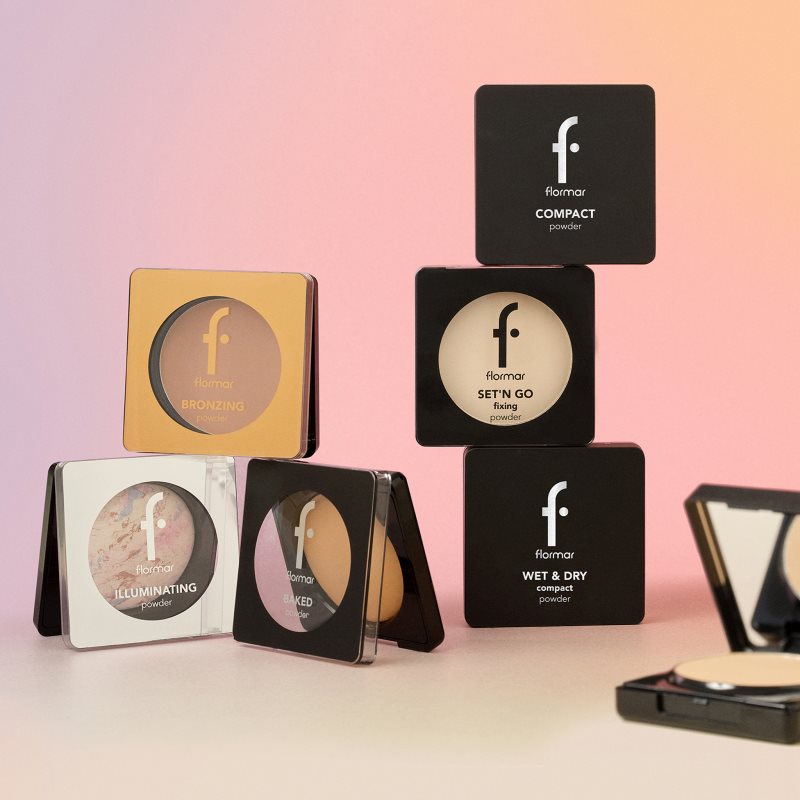flormar Wet & Dry Compact Powder polvo unificador compacto tono 005 Medium Caramel 10 g