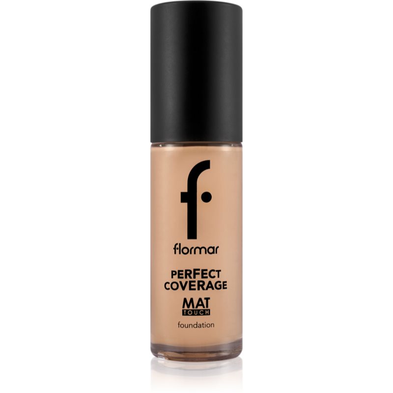 E-shop flormar Perfect Coverage Mat Touch Foundation matující make-up pro smíšenou až mastnou pokožku odstín 301 Soft Beige 30 ml