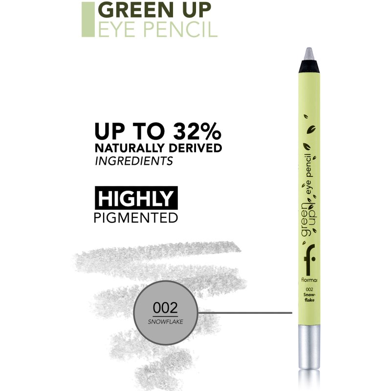 Flormar Green Up Eye Pencil Crayon Yeux Teinte 002 Snowflake 1.2 G