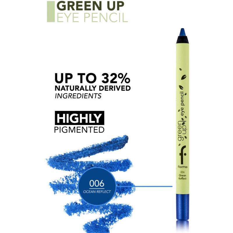 Flormar Green Up Eye Pencil Crayon Yeux Teinte 006 Ocean Reflect 1.2 G