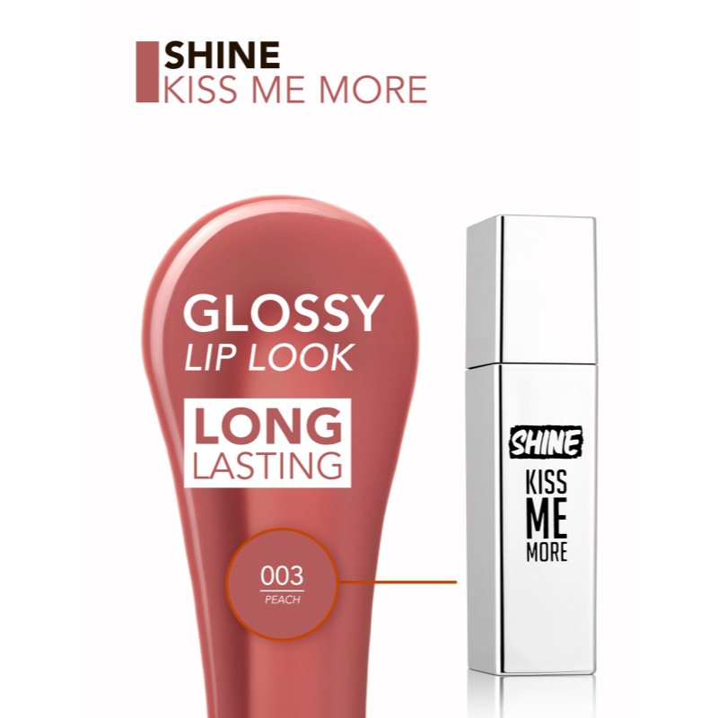 flormar Shine Kiss Me More tekutá rtěnka odstín 003 Peach 3.5 ml (obrázek 3)