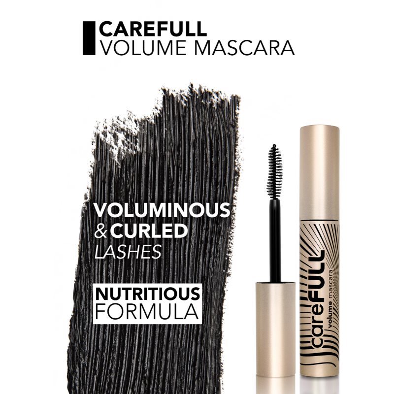 flormar CareFULL Volume Volumen - und Pflegemascara mit Vitamin E Farbton Black 11 ml