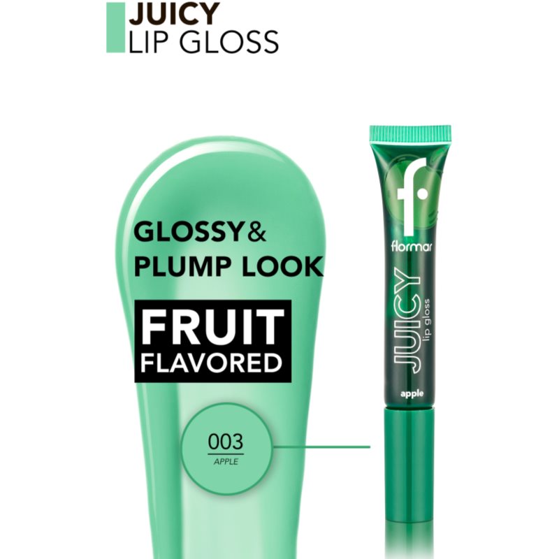 Flormar Juicy Lip Gloss Hydrating Lip Gloss Shade 003 Apple 10 Ml