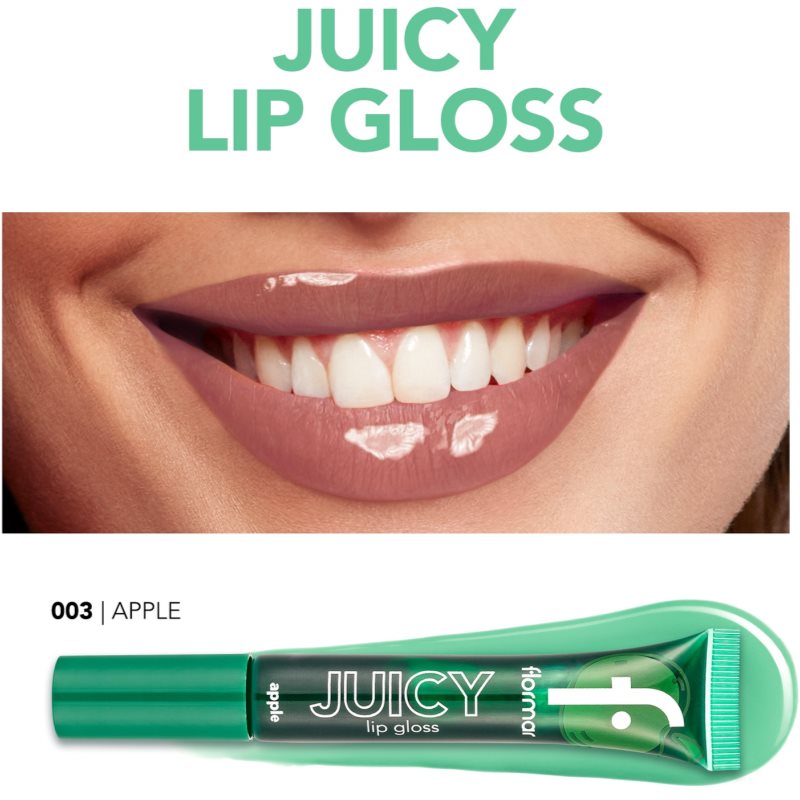 Flormar Juicy Lip Gloss Hydrating Lip Gloss Shade 003 Apple 10 Ml