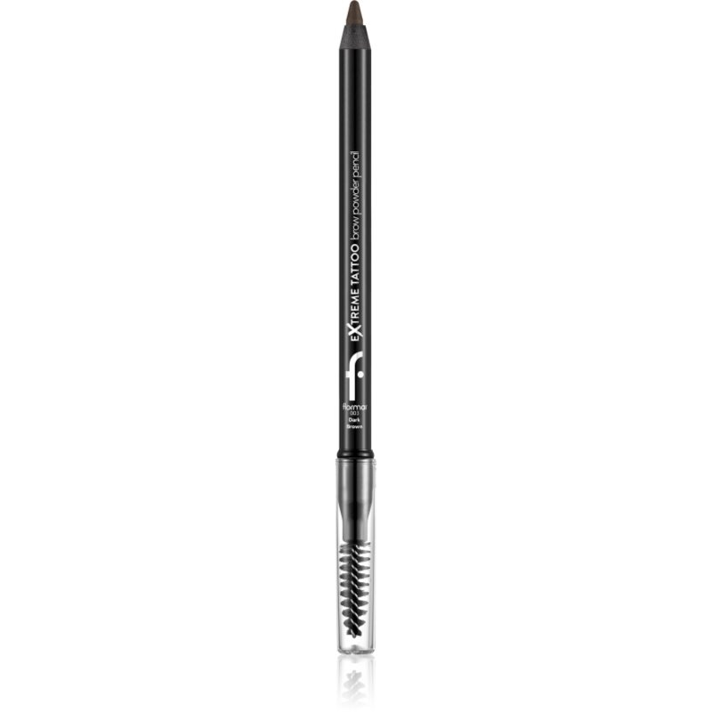 flormar Extreme Tattoo Brow Powder Pencil trwała kredka do brwi z pudrowym efektem odcień 003 Dark Brown 1.2 g