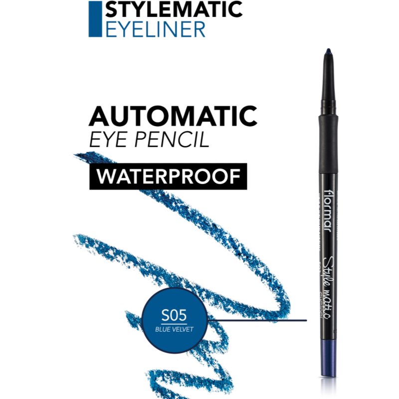 Flormar Style Matic Eyeliner Automatic Eyeliner Waterproof Shade S05 Blue Velvet 0,35 G