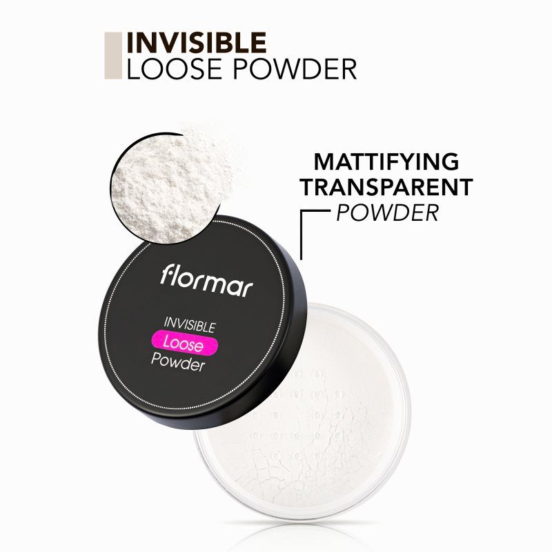 Flormar Loose Powder Invisible Poudre Libre Transparente Teinte Silver Sand 18 G