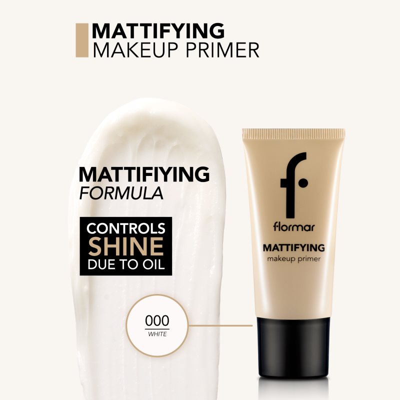 Flormar Mattifying Makeup Primer Base De Teint Matifiante Teinte 000 White 35 Ml