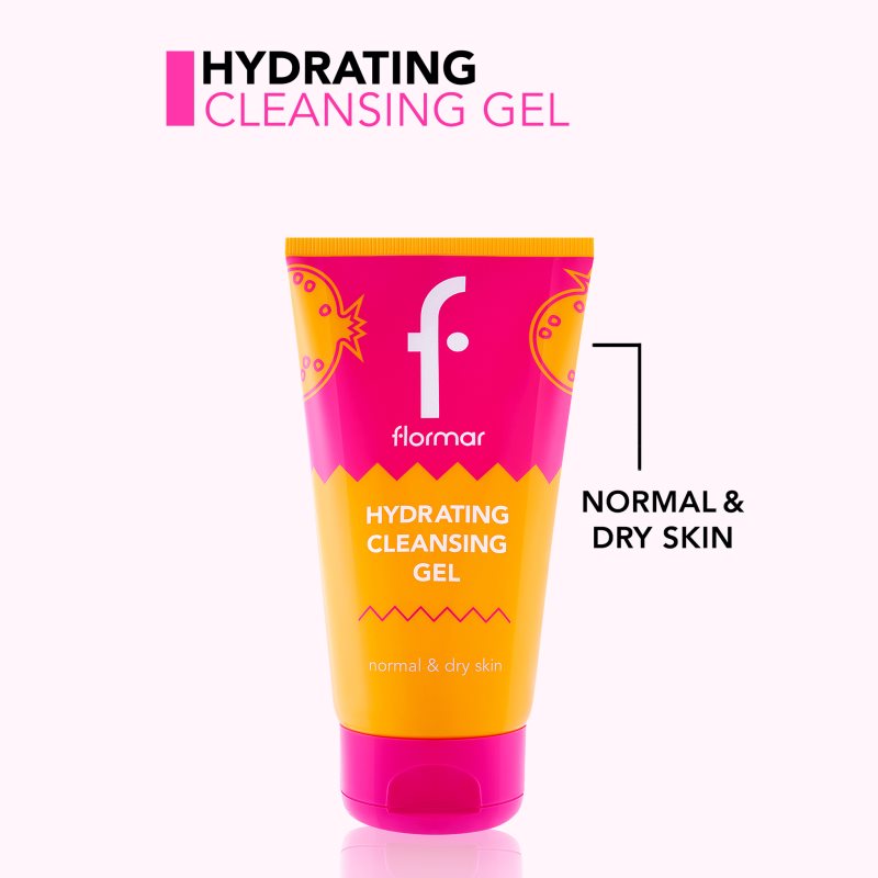 Flormar Normal & Dry Skin Cleansing Gel Gel Nettoyant Hydratant Pour Peaux Normales à Sèches 150 Ml