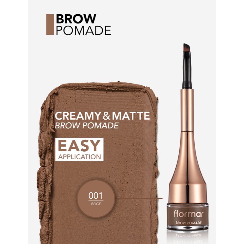 flormar Brow Pomade eyebrow pomade with brush shade 01 Beige 2,2 g