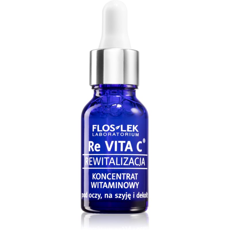 FlosLek Laboratorium Re Vita C 40+ вітамінний концентрат для шкіри навколо очей та області декольте 15 мл