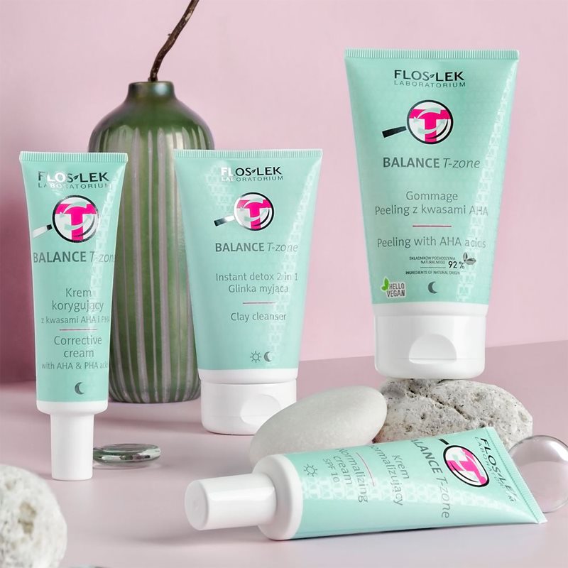 FlosLek Laboratorium Balance T-Zone нічний крем-коректор для комбінованої шкіри 50 мл