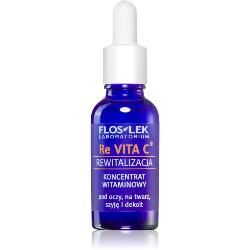 FlosLek Laboratorium Re Vita C 40+ vitamínový koncentrát na očné okolie, krk a dekolt 30 ml