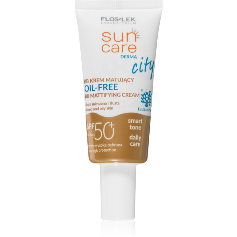 FlosLek Laboratorium Sun Care Derma City BB Mattifying BB Cream Oil-free SPF 50+ 30 Ml