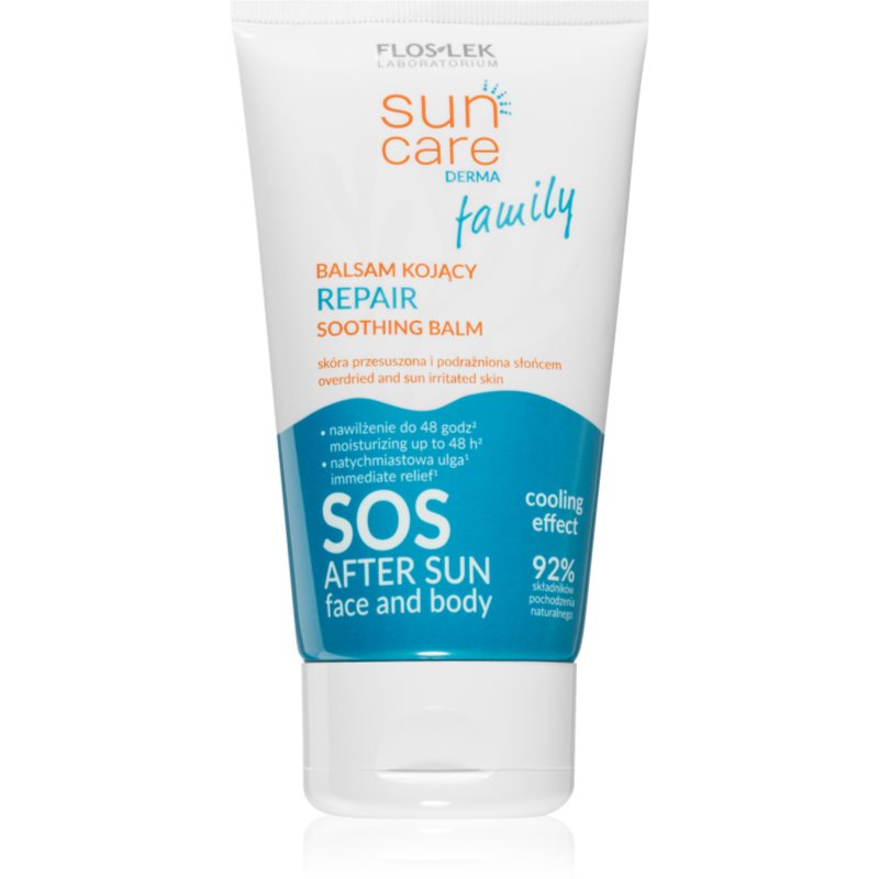 FlosLek Laboratorium Sun Care Derma Family Soothing After-sun Balm With Cooling Effect 125 Ml