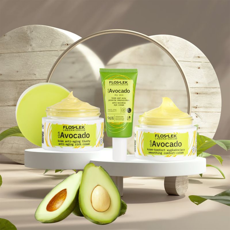 FlosLek Laboratorium richAvocado crema antiarrugas de noche 30 ml