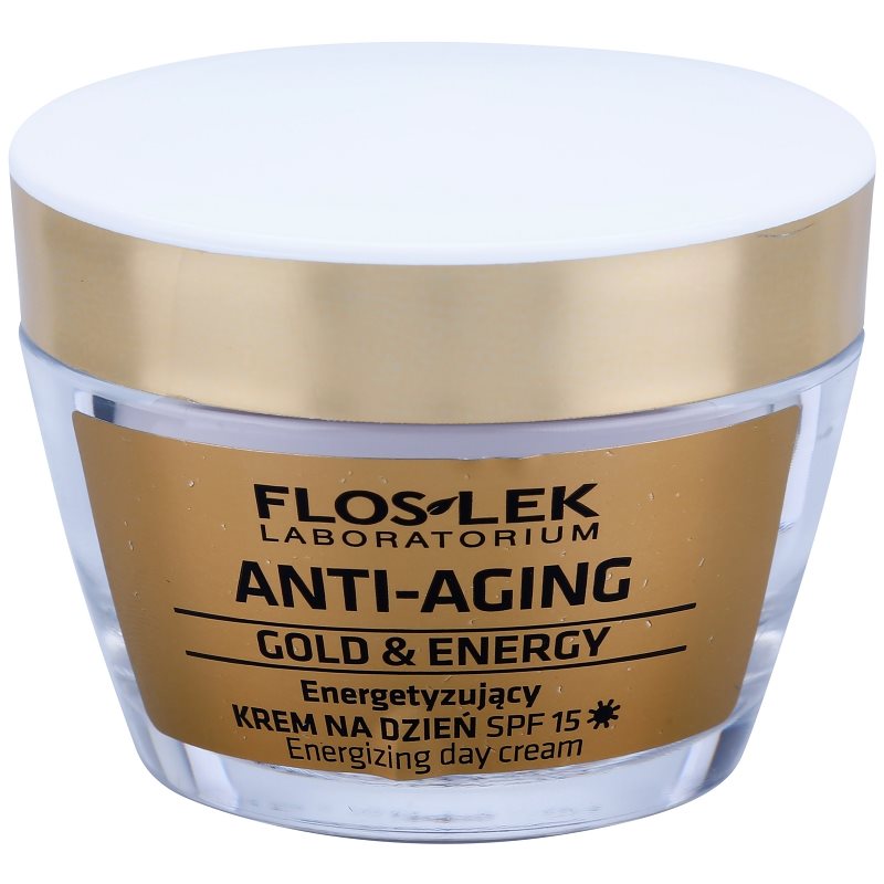 

FlosLek Laboratorium Anti-Aging Gold & Energy енергетичний денний крем SPF 15