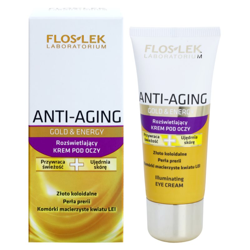 FlosLek Laboratorium Anti-Aging Gold & Energy Brightening Eye Cream 30 Ml