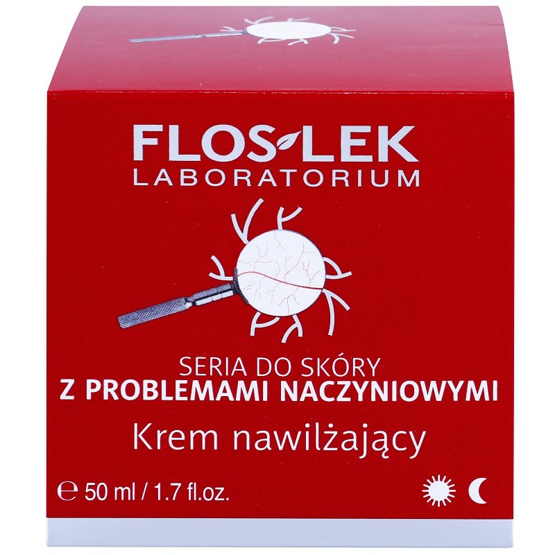 FlosLek Laboratorium Dilated Capillaries зволожуючий крем для шкіри з недоліками 50 мл