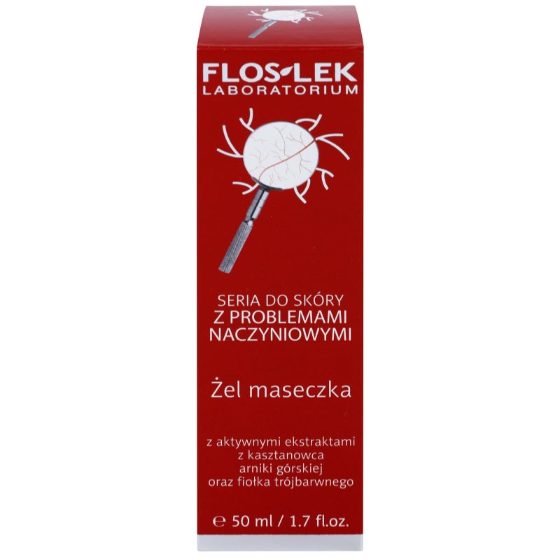 FlosLek Laboratorium Dilated Capillaries гель-маска для чутливої шкіри та шкіри схильної до почервонінь 50 мл
