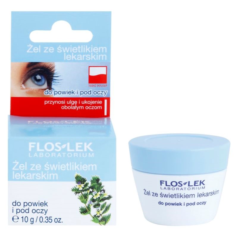FlosLek Laboratorium Eye Care гель для шкіри навколо очей з очанкою лікарською 10 гр