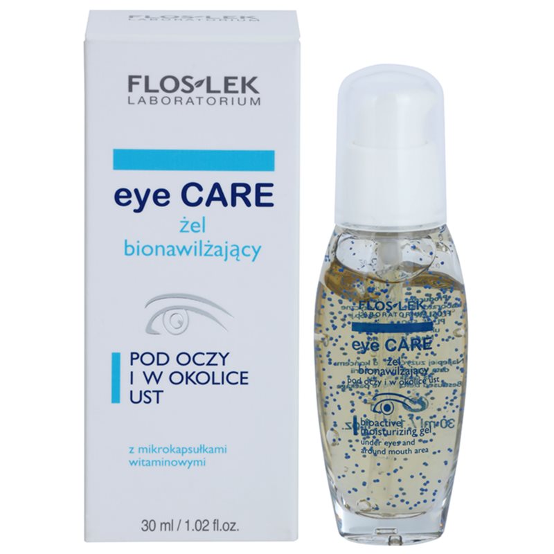 FlosLek Laboratorium Eye Care біоактивний зволожуючий гель для шкіри навколо очей та губ 30 мл