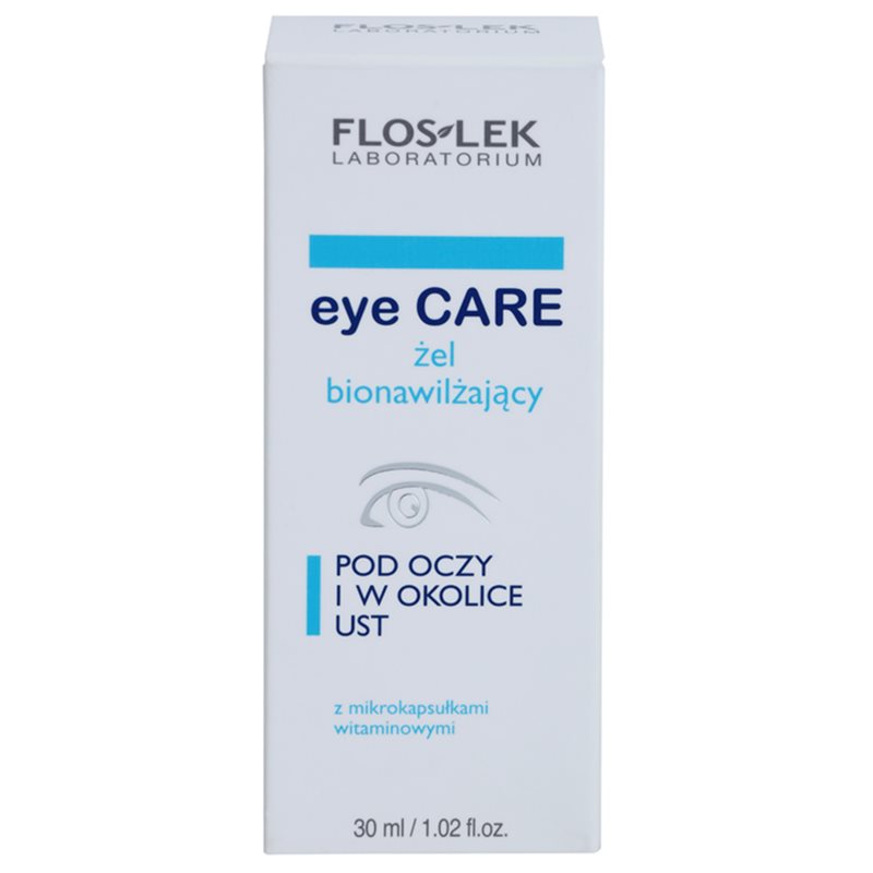 FlosLek Laboratorium Eye Care біоактивний зволожуючий гель для шкіри навколо очей та губ 30 мл