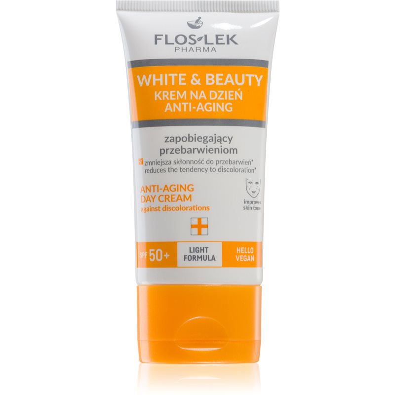 FlosLek Pharma White & Beauty денний крем проти пігментних плям SPF 50+ 30 мл