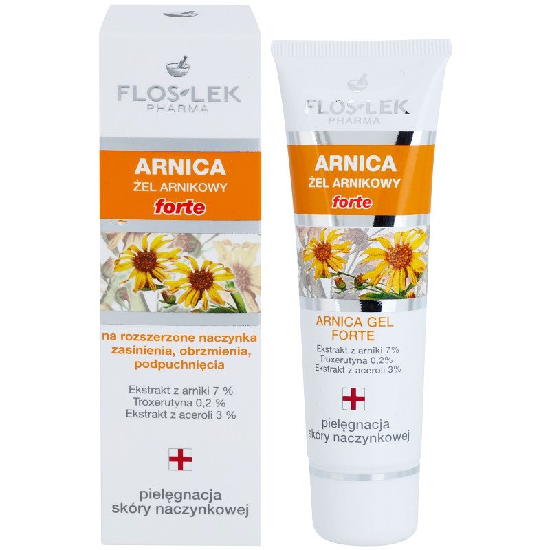 FlosLek Pharma Arnica Forte заспокоюючий гель для шкіри зі схильністю до почервоніння 50 мл