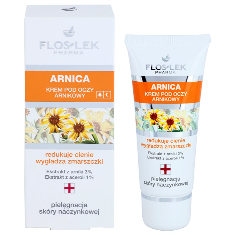 FlosLek Pharma Arnica крем для шкіри навколо очей проти набряків та зморшок 30 мл
