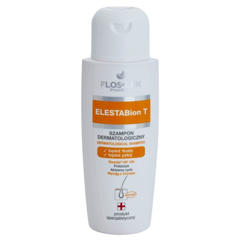 FlosLek Pharma ElestaBion T dermatologinis šampūnas riebioms pleiskanoms naikinti 150 ml