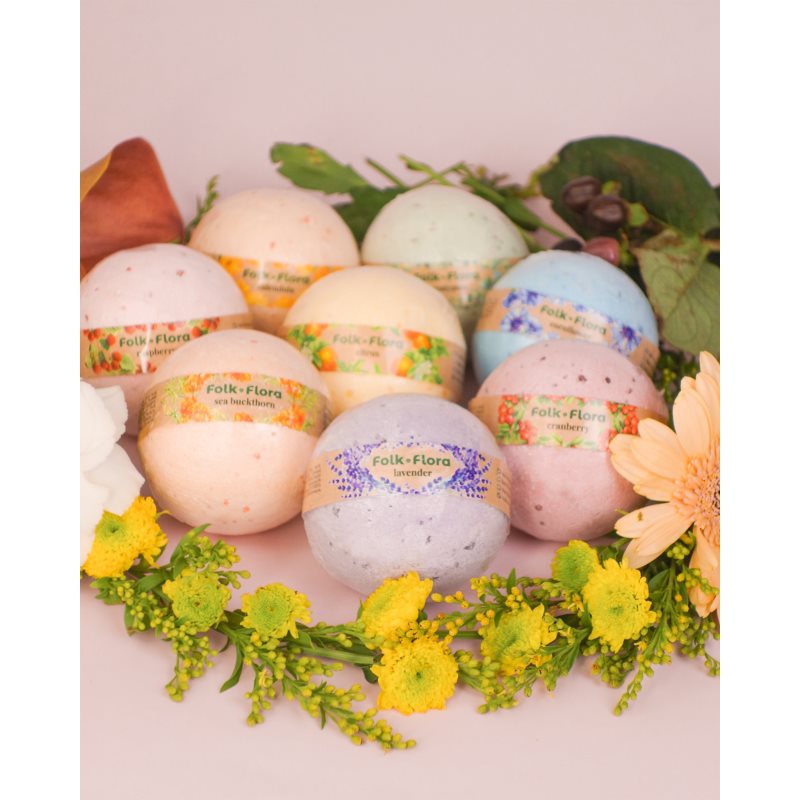 Folk & Flora Cornflower Badebombe 130 g (Bild 9)