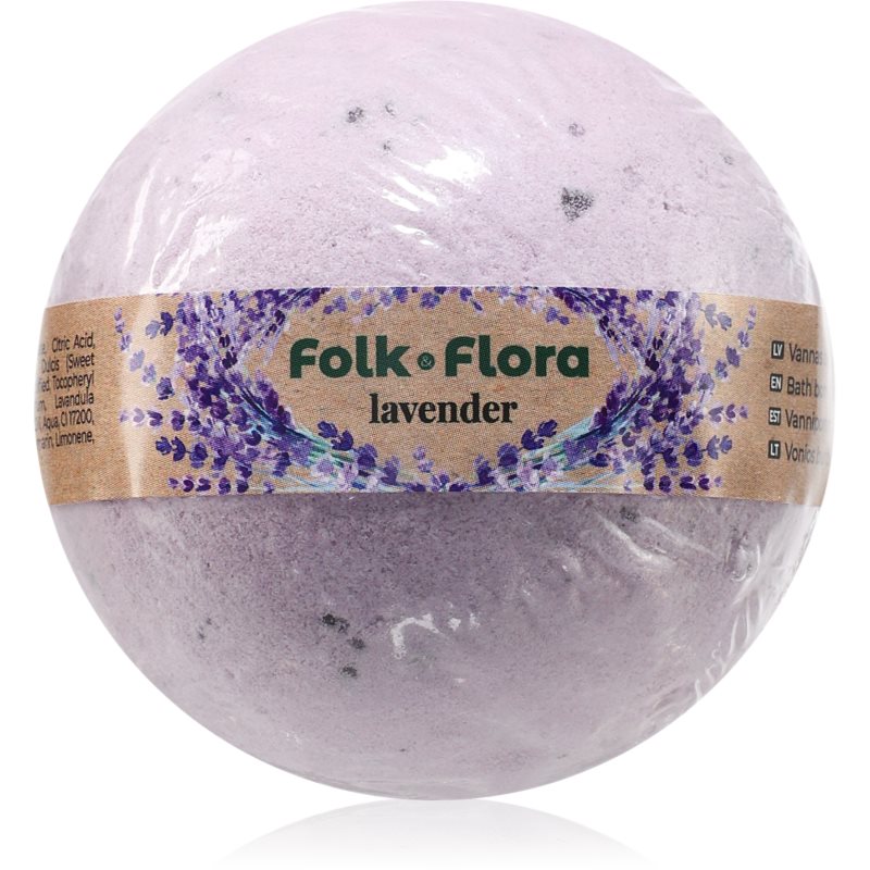 Folk & Flora Lavender βόμβα μπάνιου με καταπραϋντική δράση 130 γρ φωτογραφία