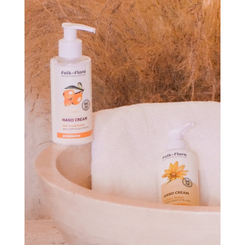 Folk & Flora Arnica Flower feuchtigkeitsspendende Creme für die Hände 150 ml (Bild 3)