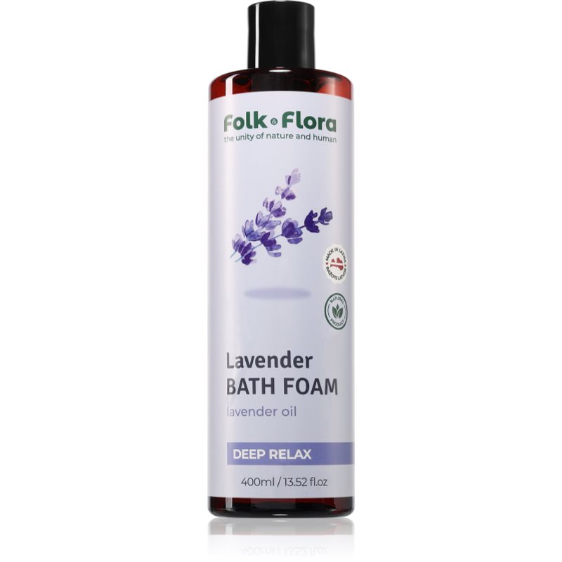 Folk & Flora Folk & Flora Lavender αφρόλουτρο μπάνιου με καταπραϋντική δράση 400 ml