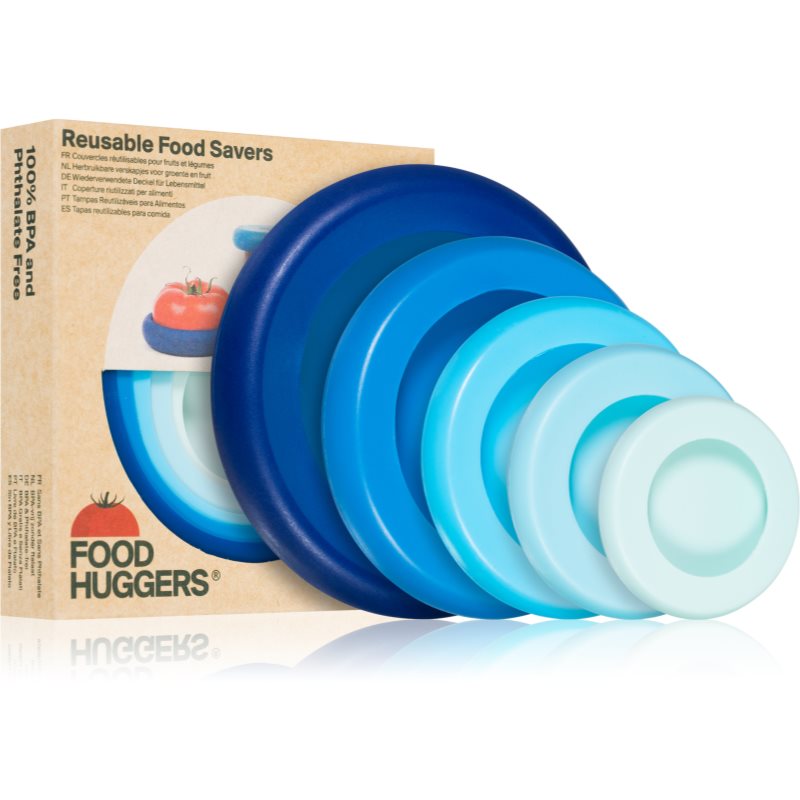 Food Huggers Food Huggers Set set of silicone covers for fruit and vegetables colour Blue 5 pc

