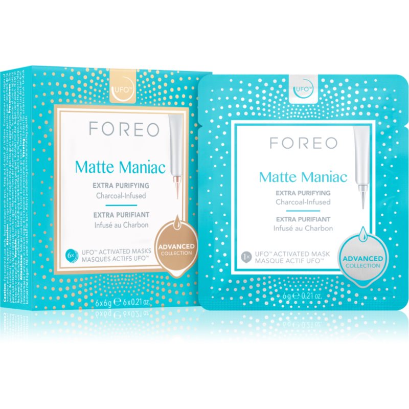 

FOREO UFO™ Matte Maniac очищуюча маска з активованим вугіллям з матуючим ефектом