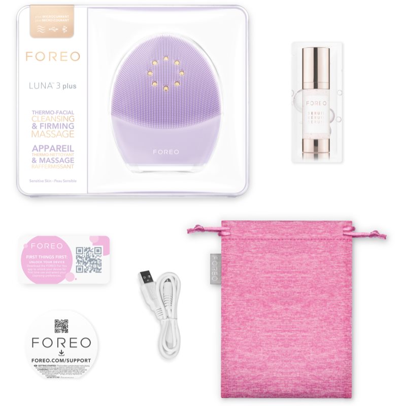 FOREO Luna™ 3 Plus Sonic Cleansing Device With Thermal Function And Firming Massage Sensitive Skin