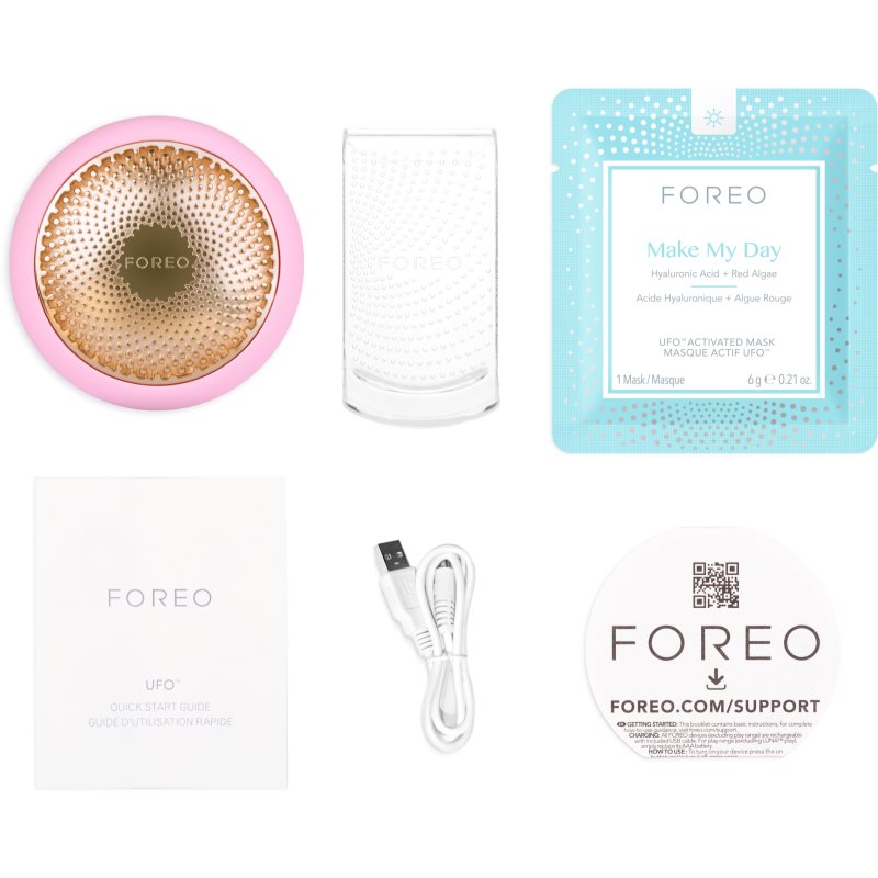 FOREO UFO™ 2 Sonic Device To Accelerate The Effects Of Facial Masks Pearl Pink