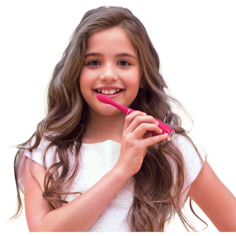 FOREO Issa™ Kids силіконова зубна щітка для дітей Rose Nose Hippo