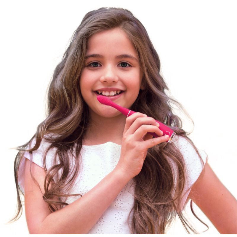 FOREO ISSA™ Kids Silikonzahnbürste für Kinder Rose Nose Hippo 1 St.