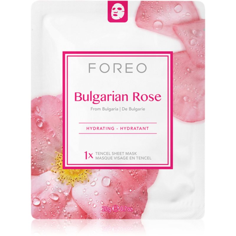 FOREO Farm To Face Sheet Mask Bulgarian Rose зволожувальнакосметична марлева маска 3x20 мл