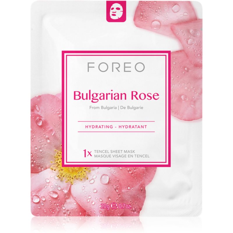 FOREO Farm To Face Sheet Mask Bulgarian Rose Masque Hydratant En Tissu 3x20 Ml