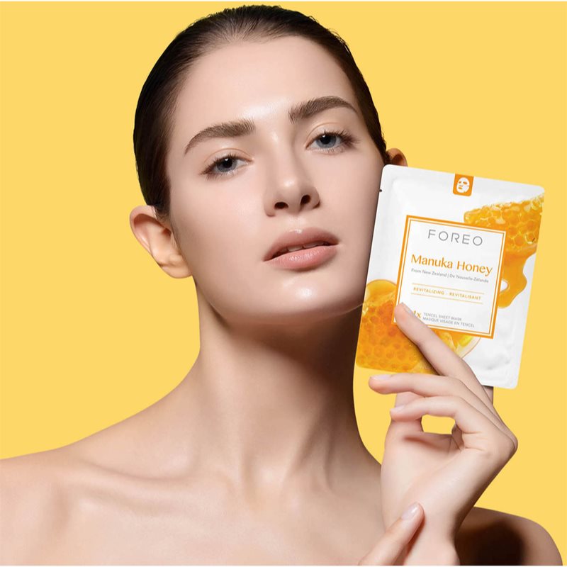 FOREO Farm To Face Sheet Mask Manuka Honey тканинна маска для обличчя зі зволожуючим та відновлюючим ефектом 3x20 мл